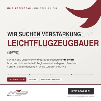 M&D Flugzeubau sucht Verstärkung